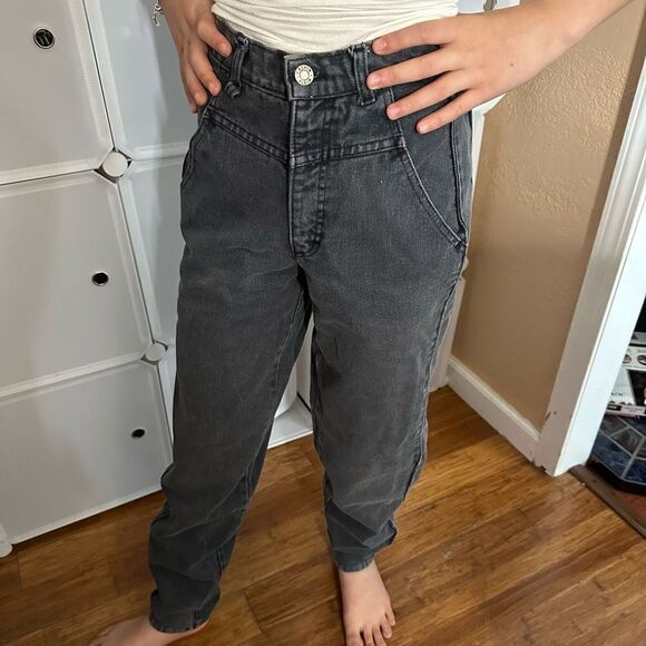 Calvin Klein Vintage Black High Waist Straight Tapered Leg Jeans Size 5 - Picture 13 of 16